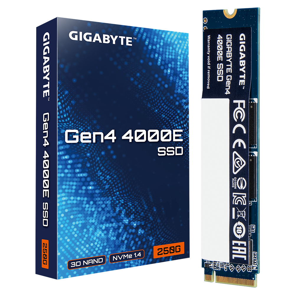 SSD Gigabyte 4000E 250GB, NVMe, PCIe 4.0 Gen4-4