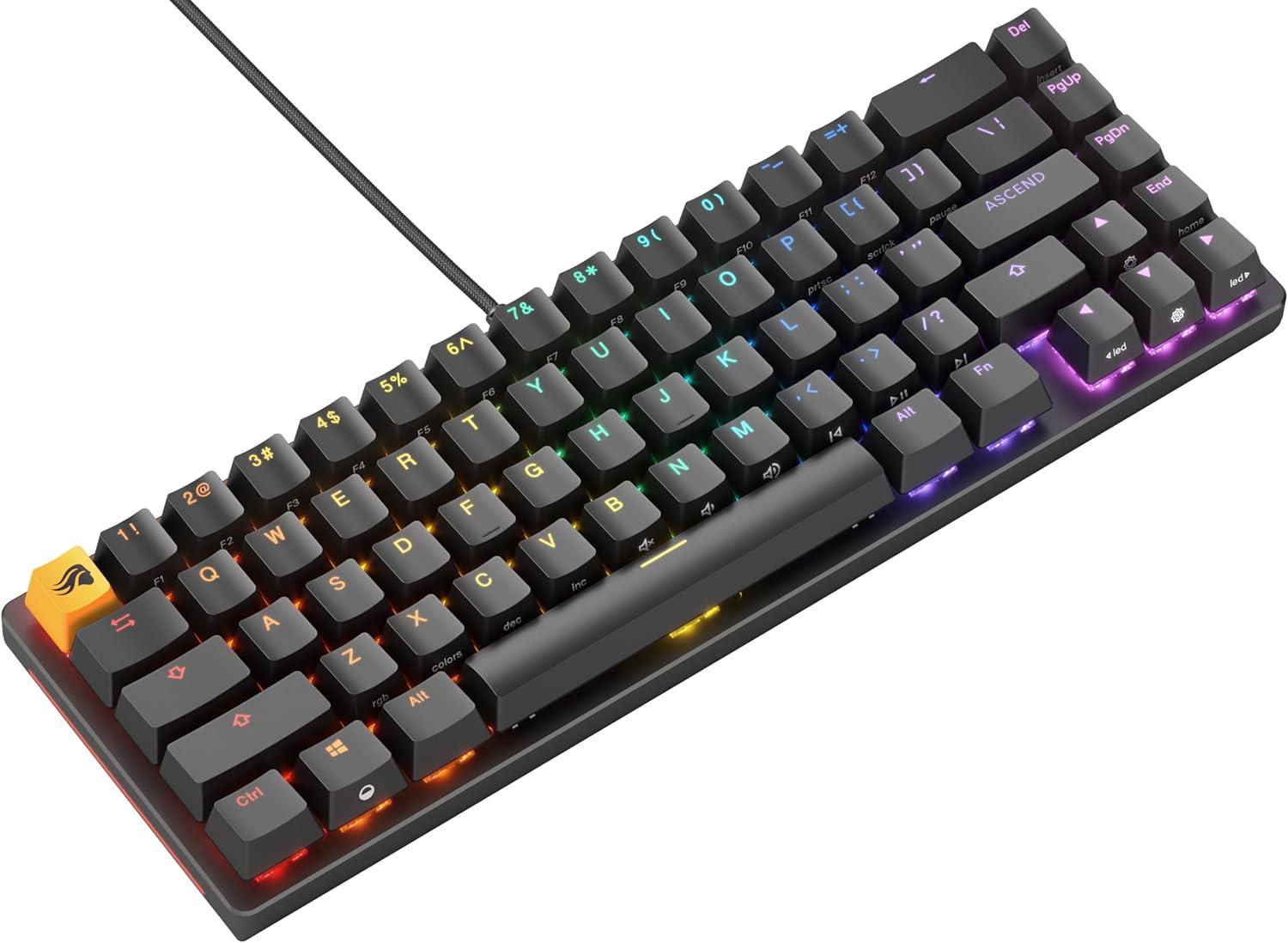 Геймърска механична клавиатура Glorious GMMK 2 Black Compact- Fox Switches US-Layout-2