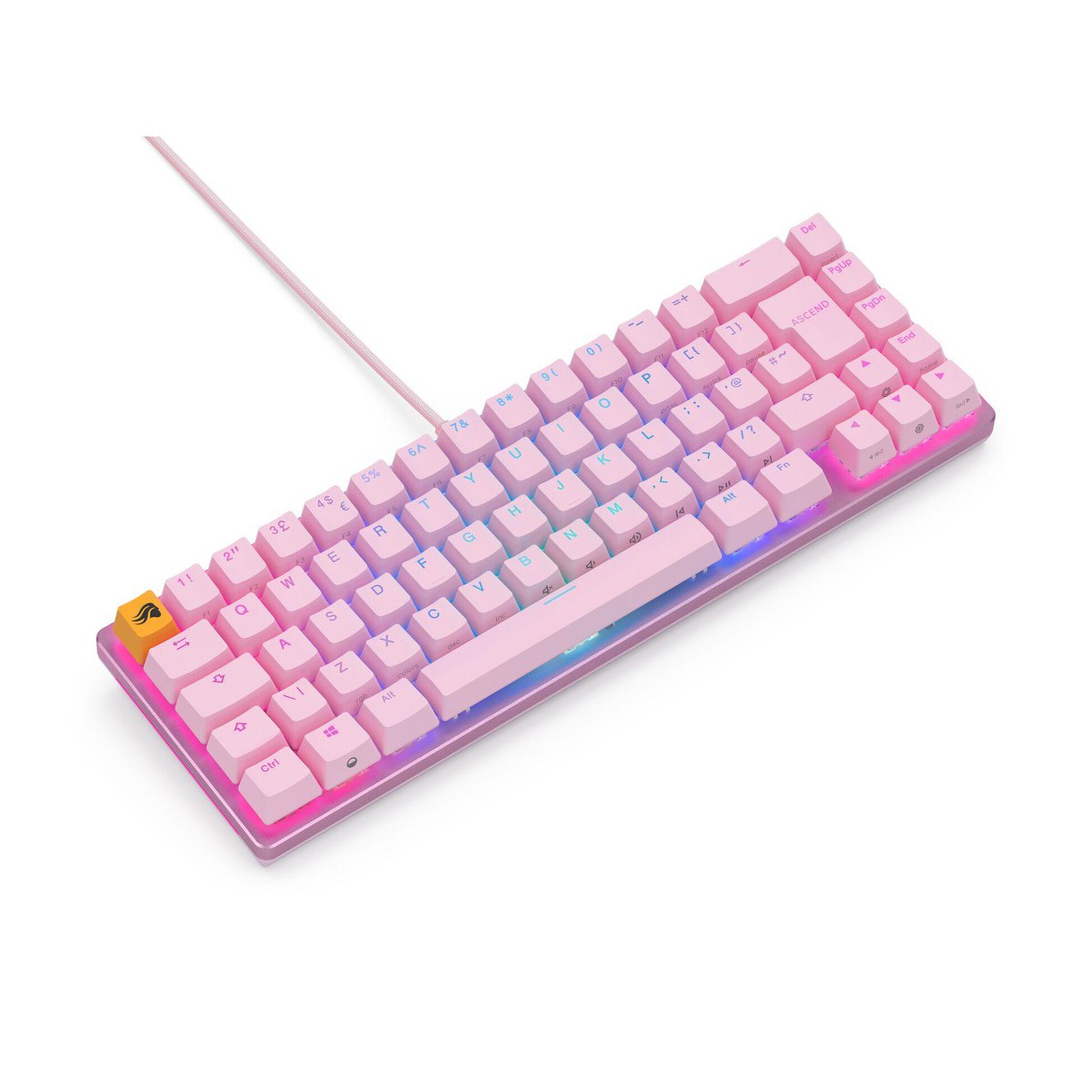 Геймърска механична клавиатура Glorious GMMK 2 Pink Compact- Fox Switches UK-Layout-2