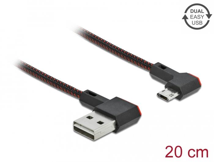 Кабел DeLock, EASY-USB 2.0 Type-A мъжко - EASY-USB Micro-B мъжко-2