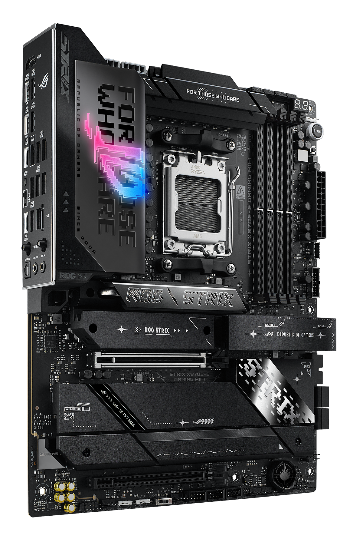 Дънна платка ASUS ROG STRIX X870E-E GAMING WIFI AM5 DDR5-2