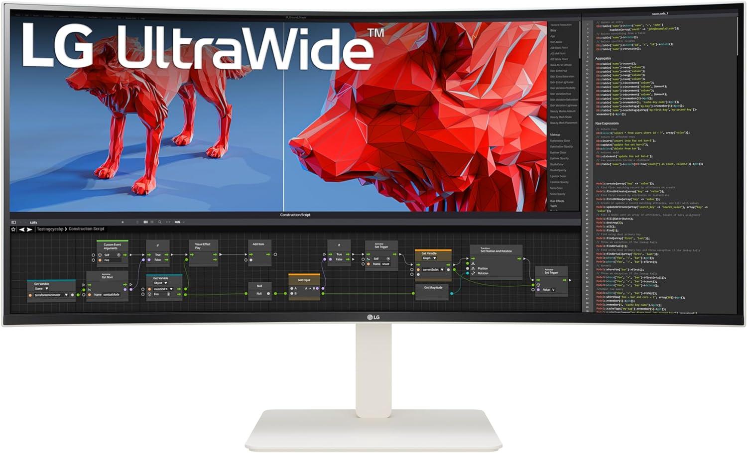 Монитор LG UltraWide 38WR85QC-W 38&quot; IPS WQHD+(3840x1600), 144Hz, 1 ms, FreeSync Premium Pro, G-Sync Compatible