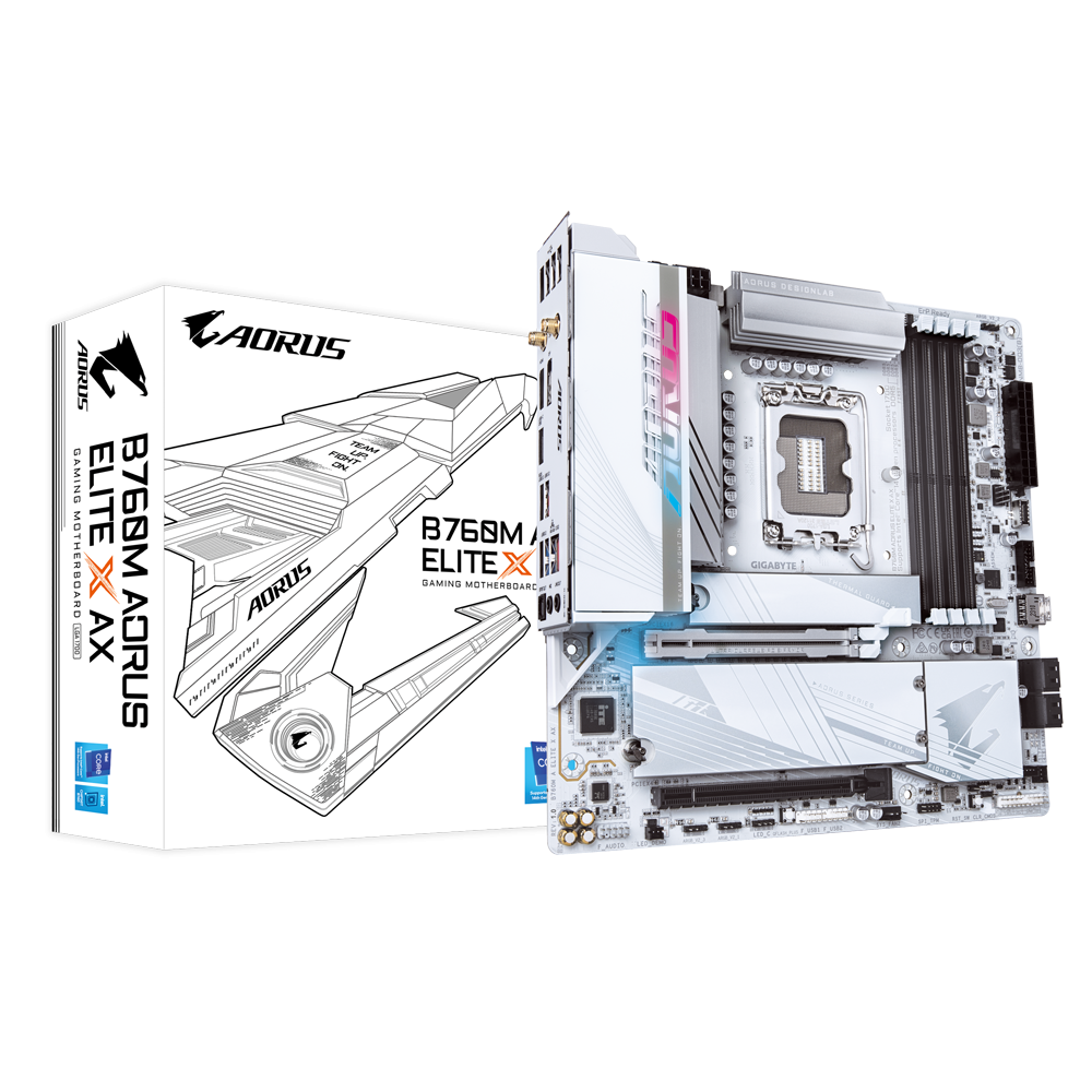 Дънна платка GIGABYTE B760M AORUS ELITE X AX-4