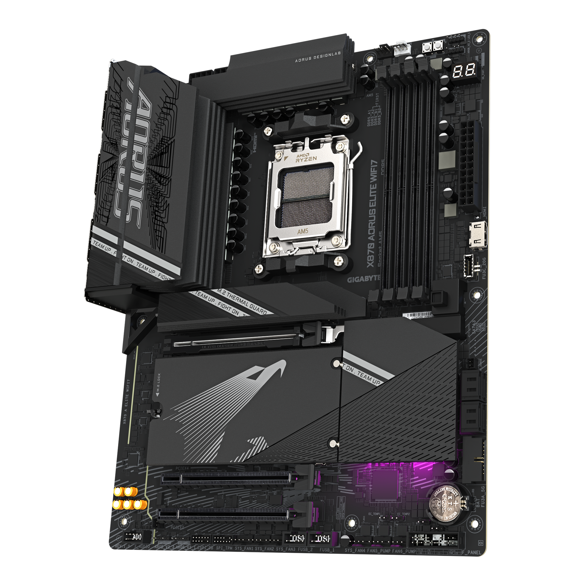 Дънна платка GIGABYTE X870 AORUS ELITE  WIFI 7, Socket AM5-2