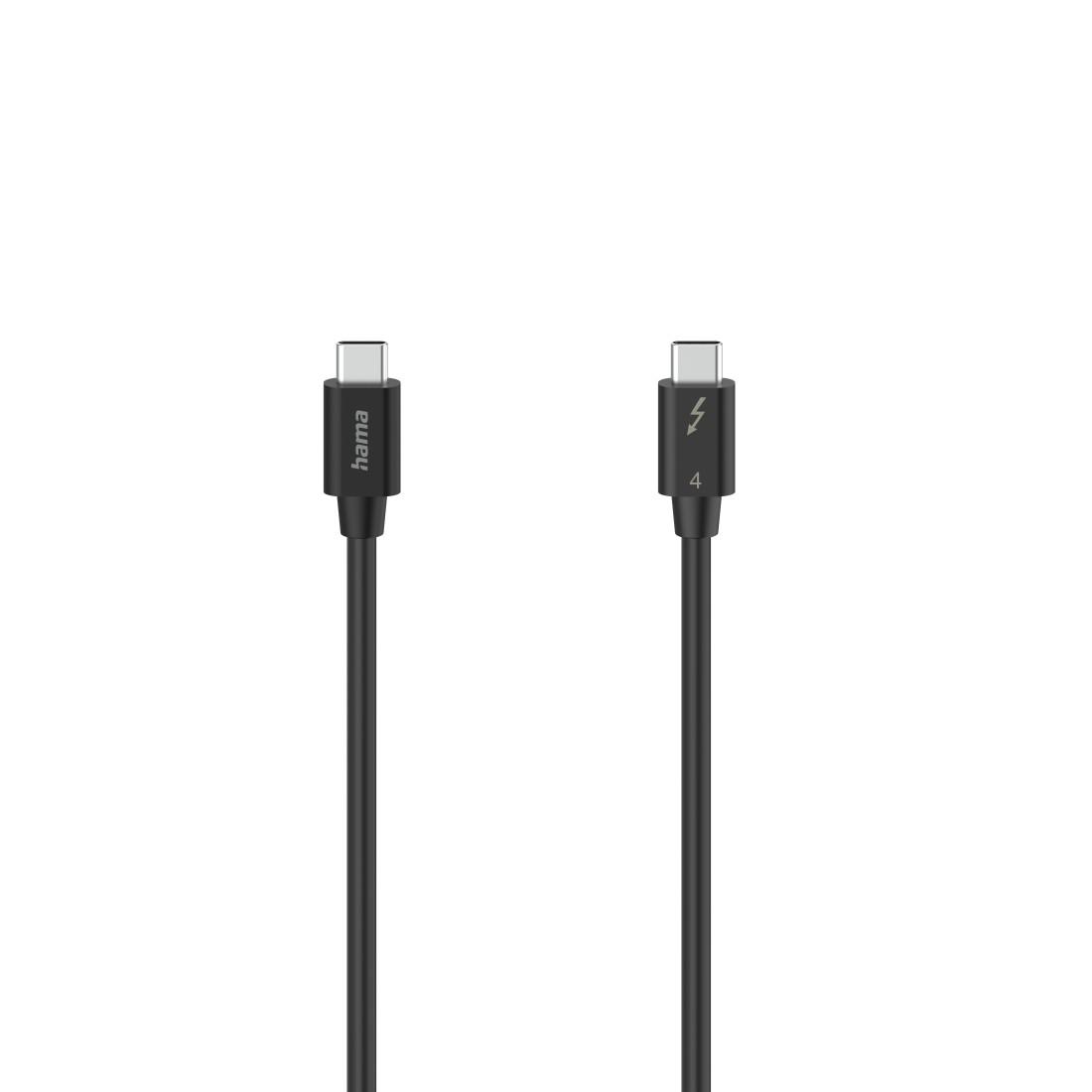 HAMA Кабел &quot;USB-C&quot; Thunderbolt-4, 40 Gbit/s, 5A, 100W, Ultra-HD 8K, 0.80 m