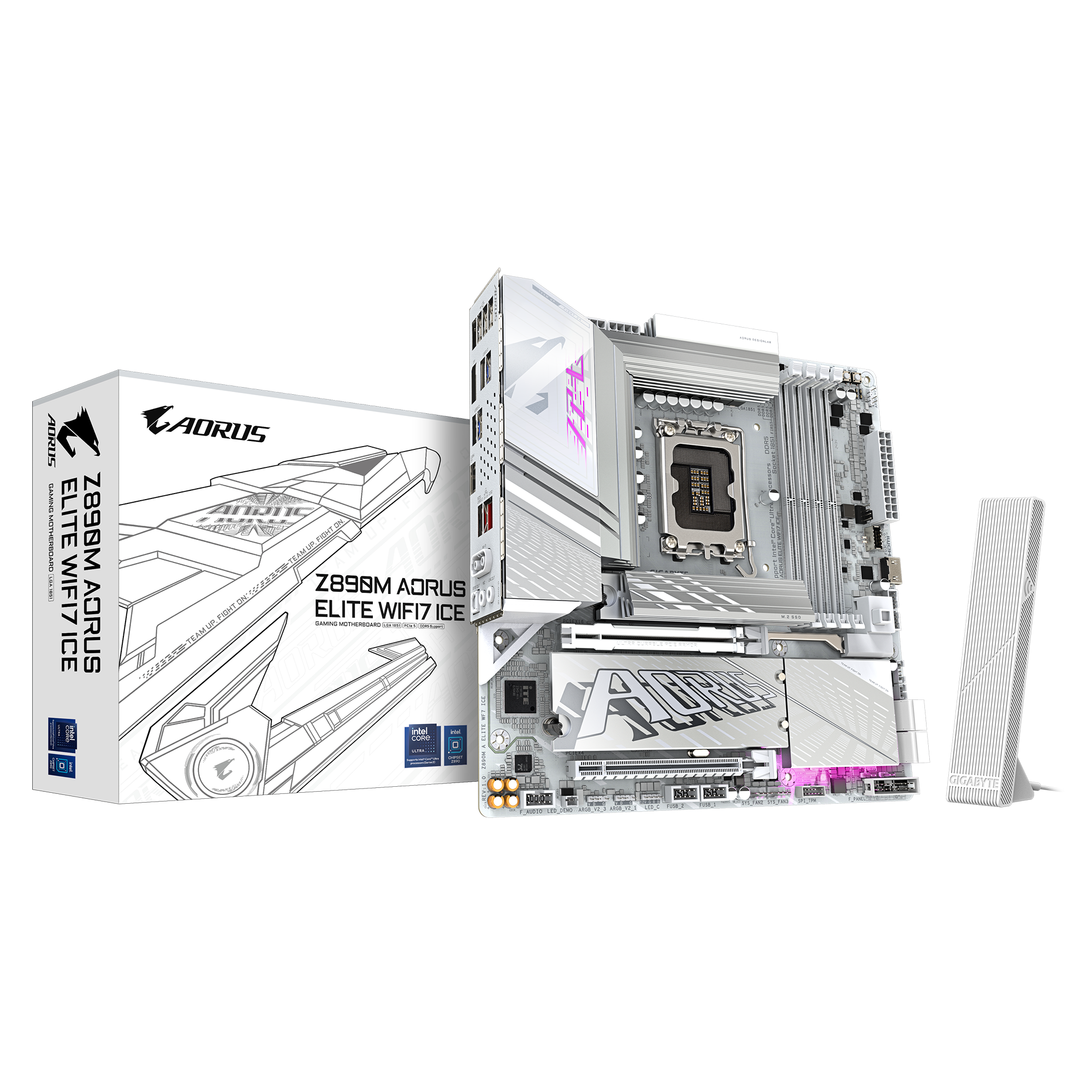 Дънна платка GIGABYTE Z890M AORUS ELITE WIFI 7 ICE, LGA 1851-2