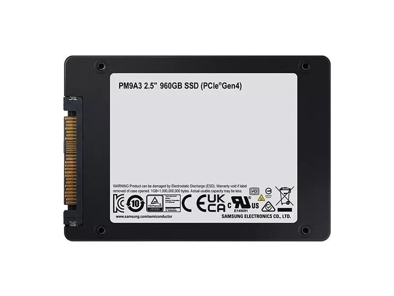 SSD SAMSUNG PM9A3, 2.5&rdquo;, 960 GB, PCIe 4.0, MZQL2960HCJR-4