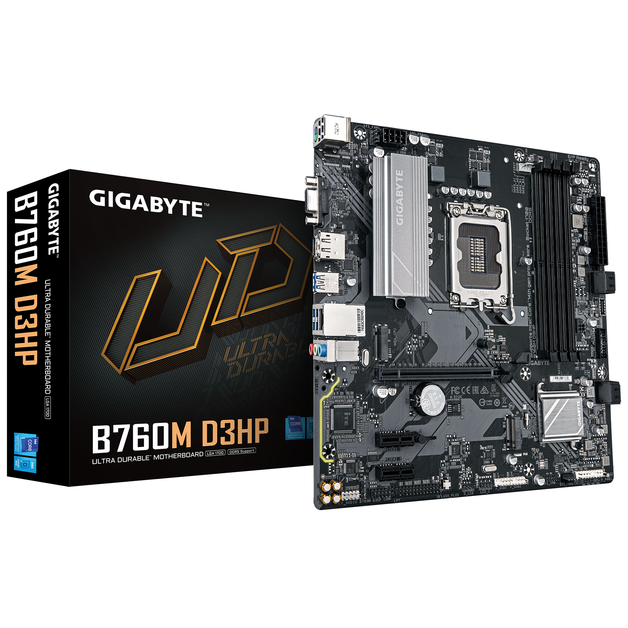 Дънна платка GIGABYTE B760M D3HP DDR5, socket 1700, mATX-4