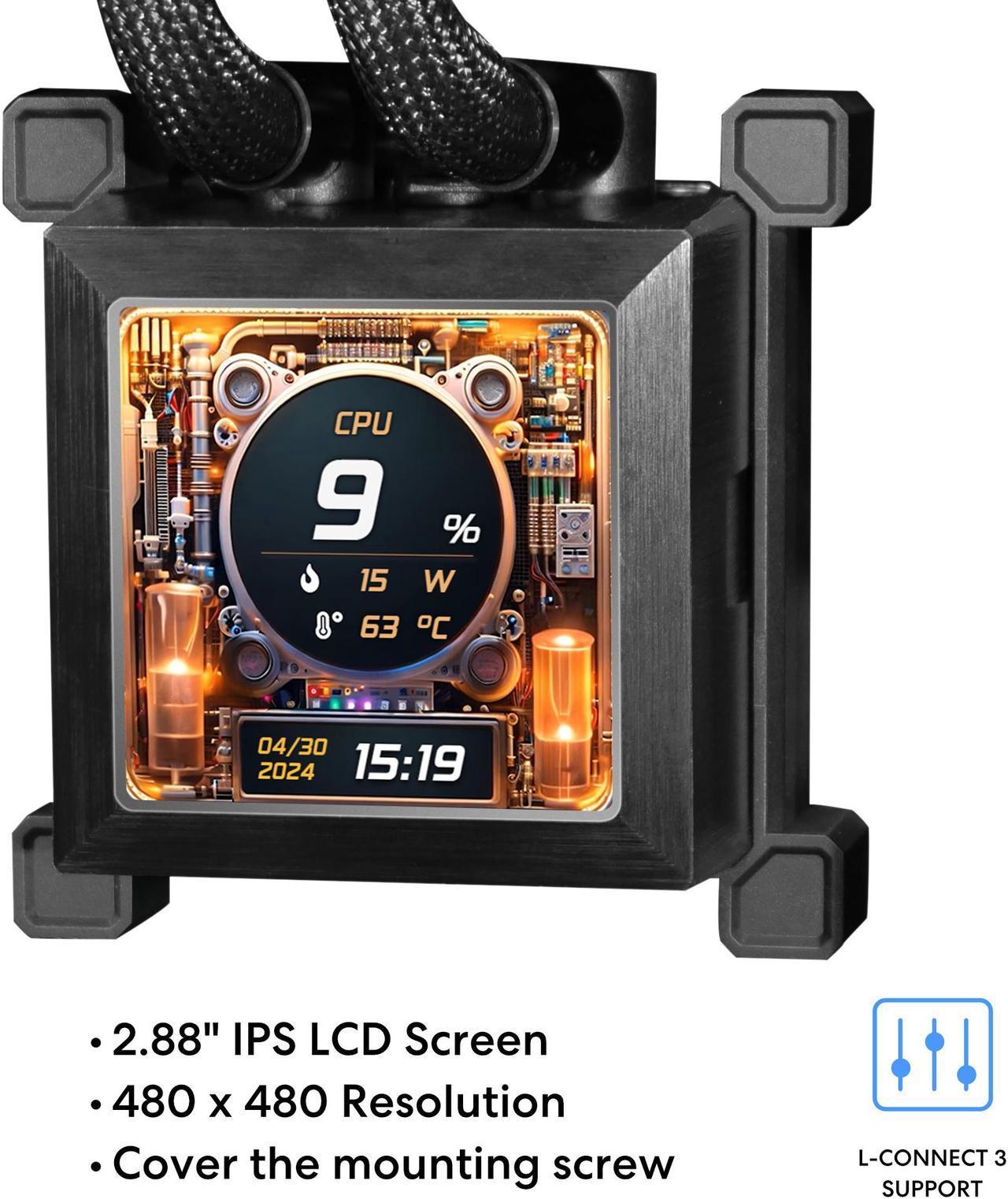 Охладител за процесор Lian Li HydroShift LCD 360 TL -  Black-3