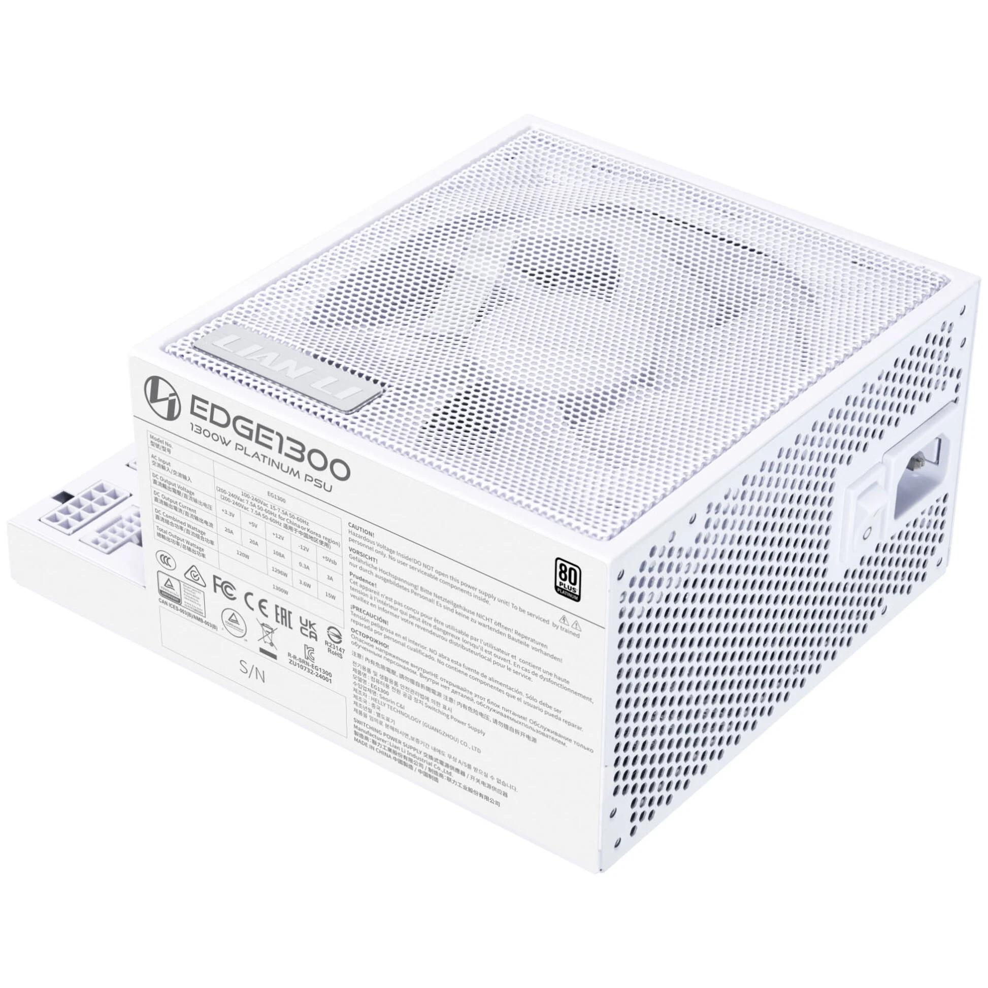 Захранващ блок Lian Li EDGE EG1300 White 1300W 80+ Platinum PCIe 5.1, ATX 3.1-3