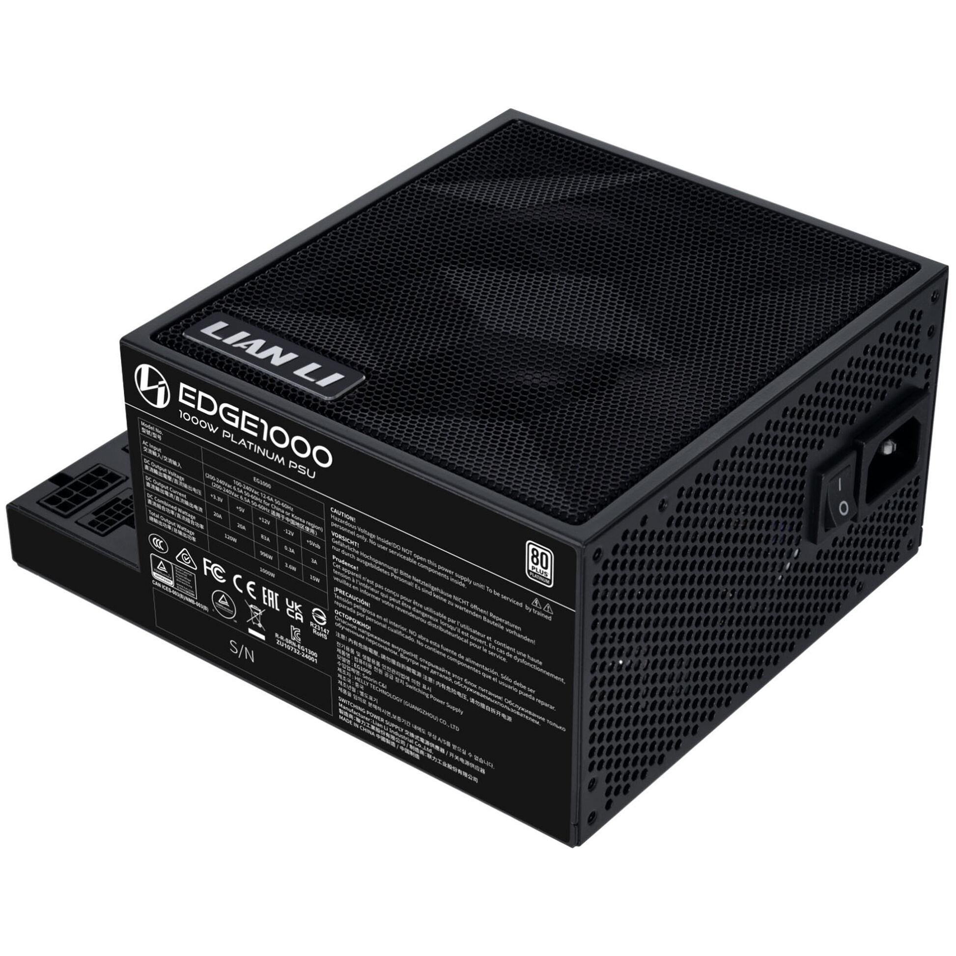 Захранващ блок Lian Li EDGE EG1000 Black 1000W 80+ Platinum PCIe 5.1, ATX 3.1-4