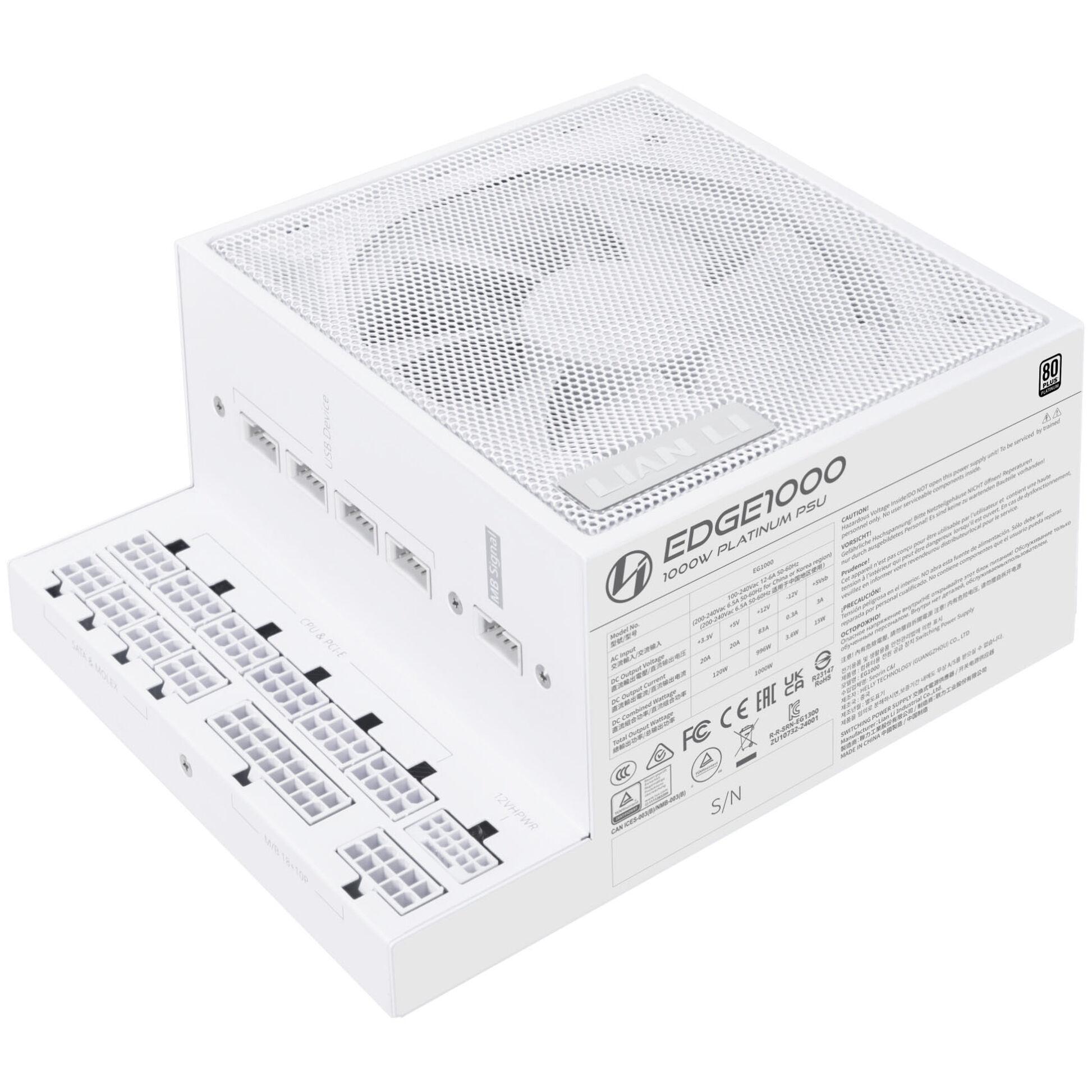 Захранващ блок Lian Li EDGE EG1000 White 1000W 80+ Platinum PCIe 5.1, ATX 3.1-3