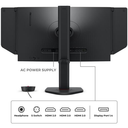 Монитор ZOWIE XL2566 Plus 400Hz DyAc, TN, 24.1inch, Wide, Full HD, HDMI, DP, Черен-2