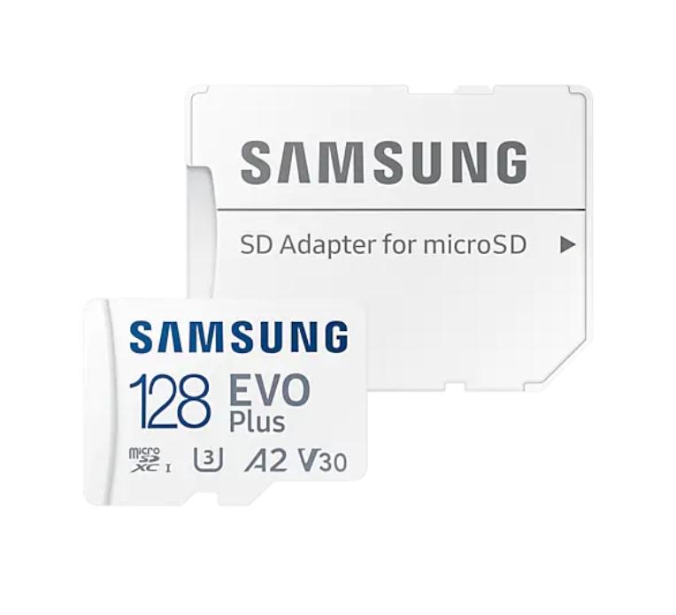 Карта памет Samsung EVO Plus, microSDXC, UHS-I, 128GB, Адаптер-4