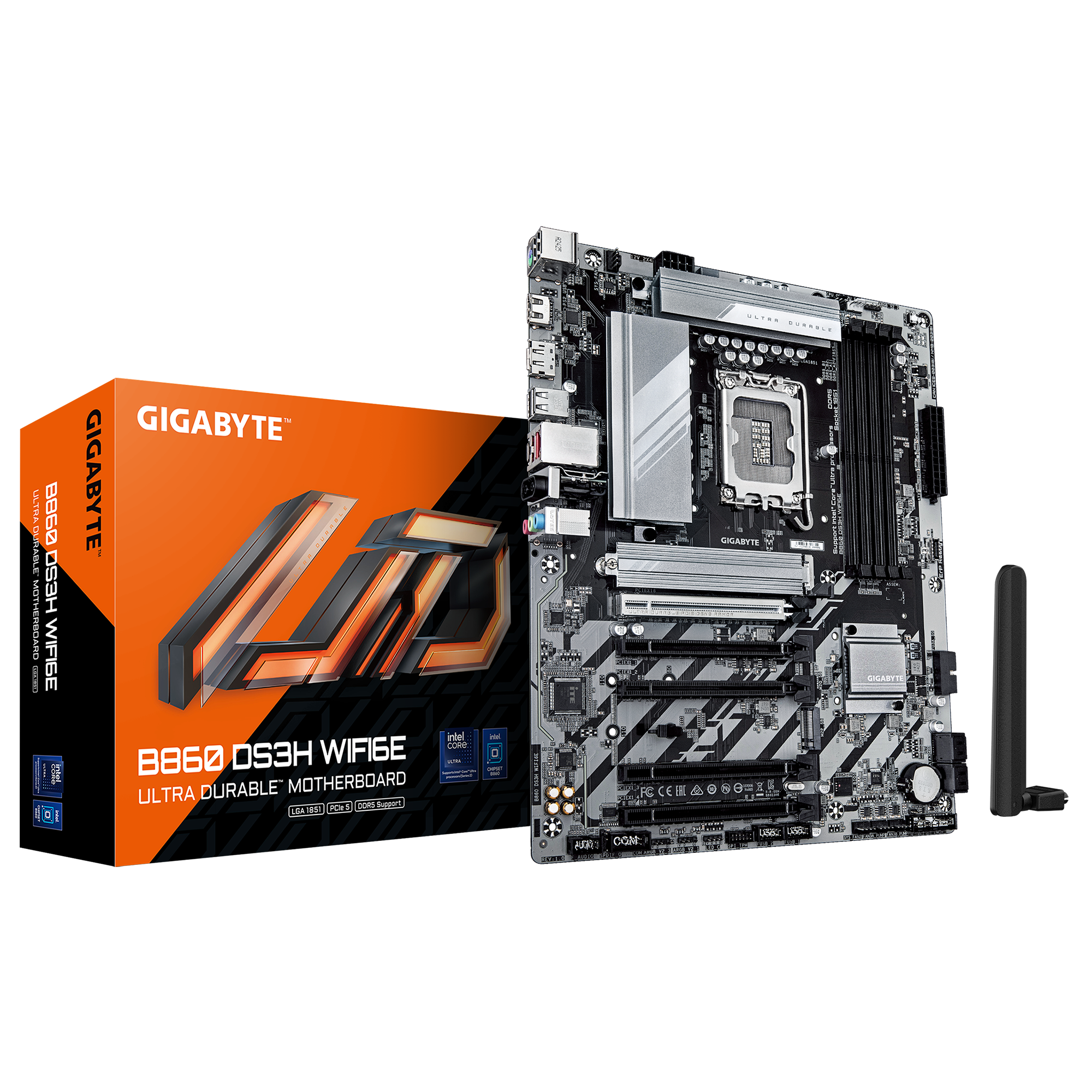 Дънна платка GIGABYTE B860 DS3H WIFI 6E, LGA 1851-4