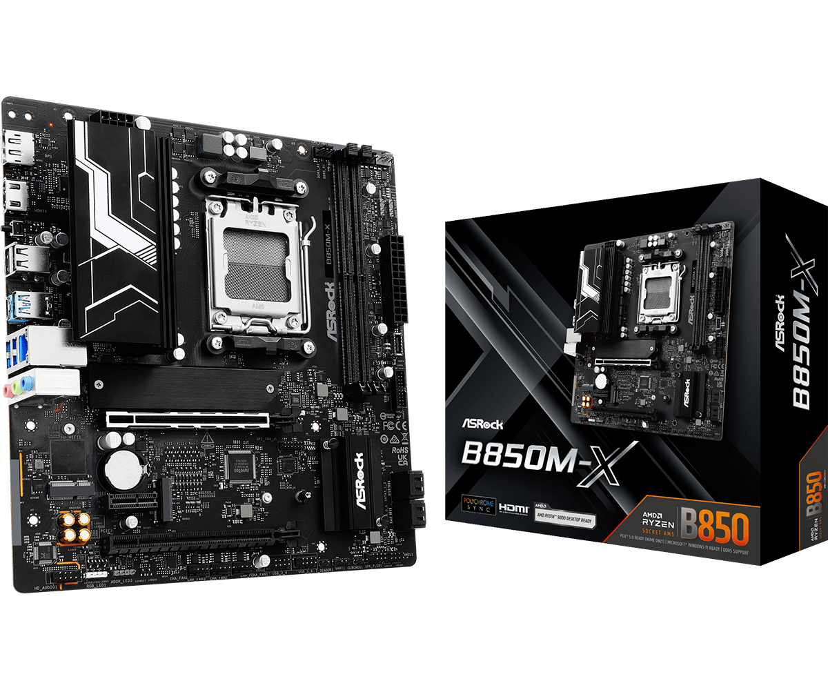 Дънна платка ASRock B850M-X socket AM5-3