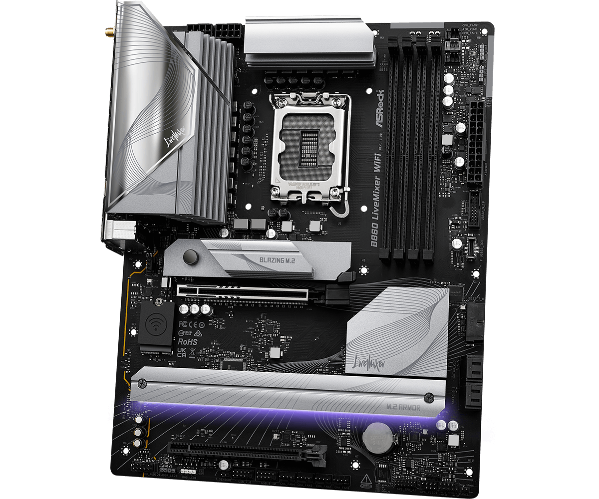 Дънна платка ASRock B860 LiveMixer WIFI 6E, LGA 1851-2