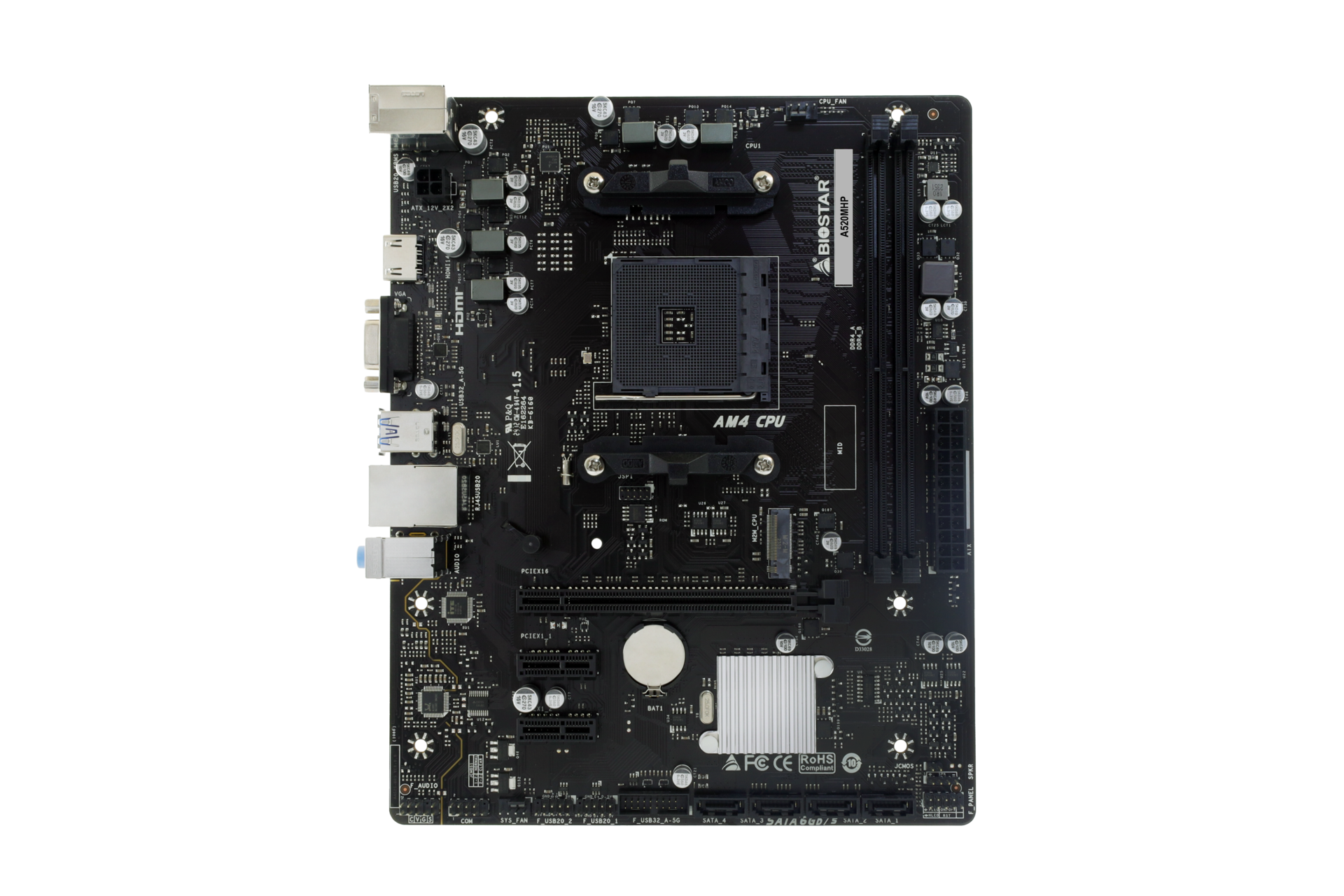 Дънна платка BIOSTAR A520MHP socket AM4