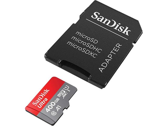 SanDisk Карта памет Ultra microSDXC,400GB + SD Adapter + 98MB/s Class 10 UHS-I A1-2