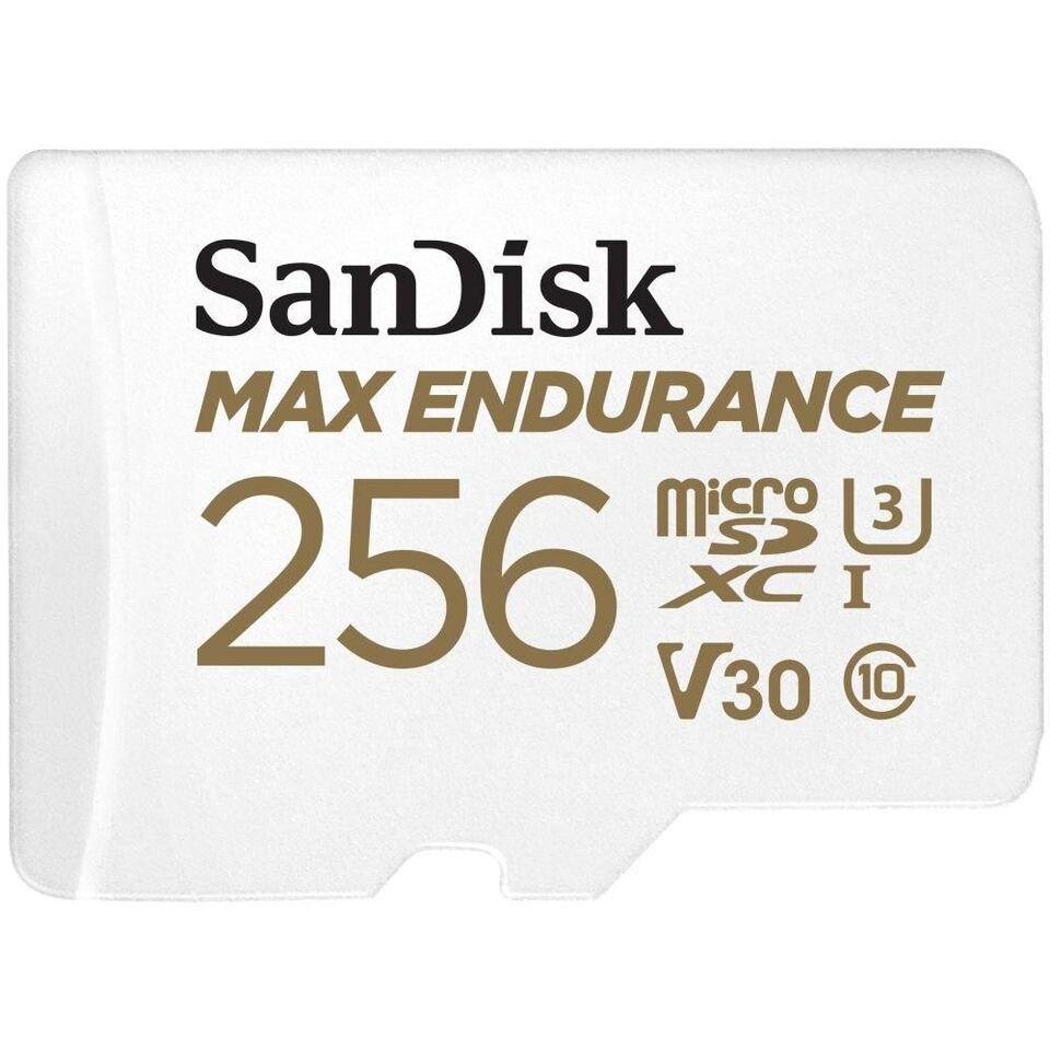 Карта памет SANDISK MAX Endurance, SD Адаптер, micro SDXC UHD, V30, 256GB, Class 10