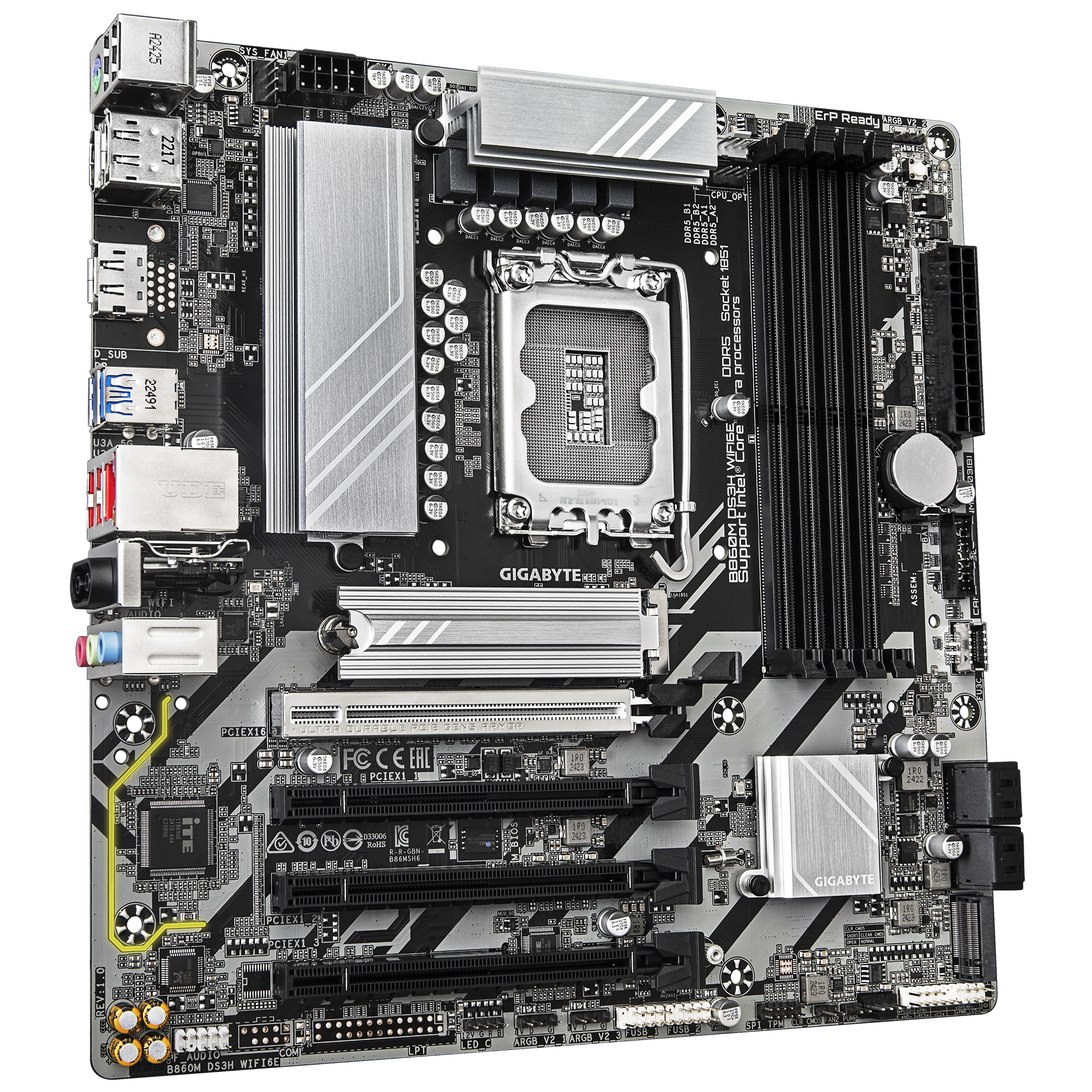 Дънна платка GIGABYTE B860M DS3H WIFI 6E, LGA 1851-2