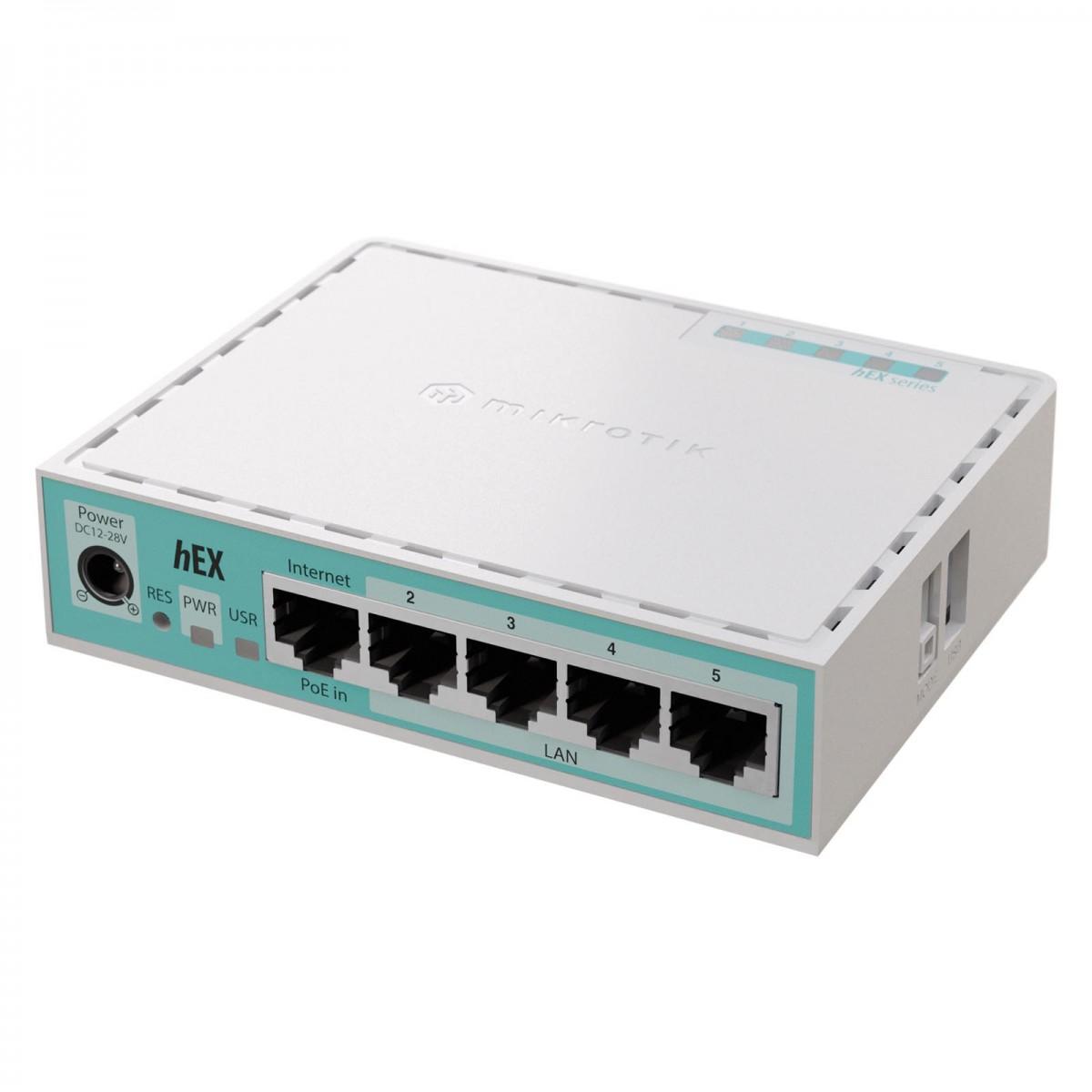 Рутер MikroTik 10/100/1000Mbit, PoE, RAM - 512 MB, USB - А, RouterOS v7, License level 4-2