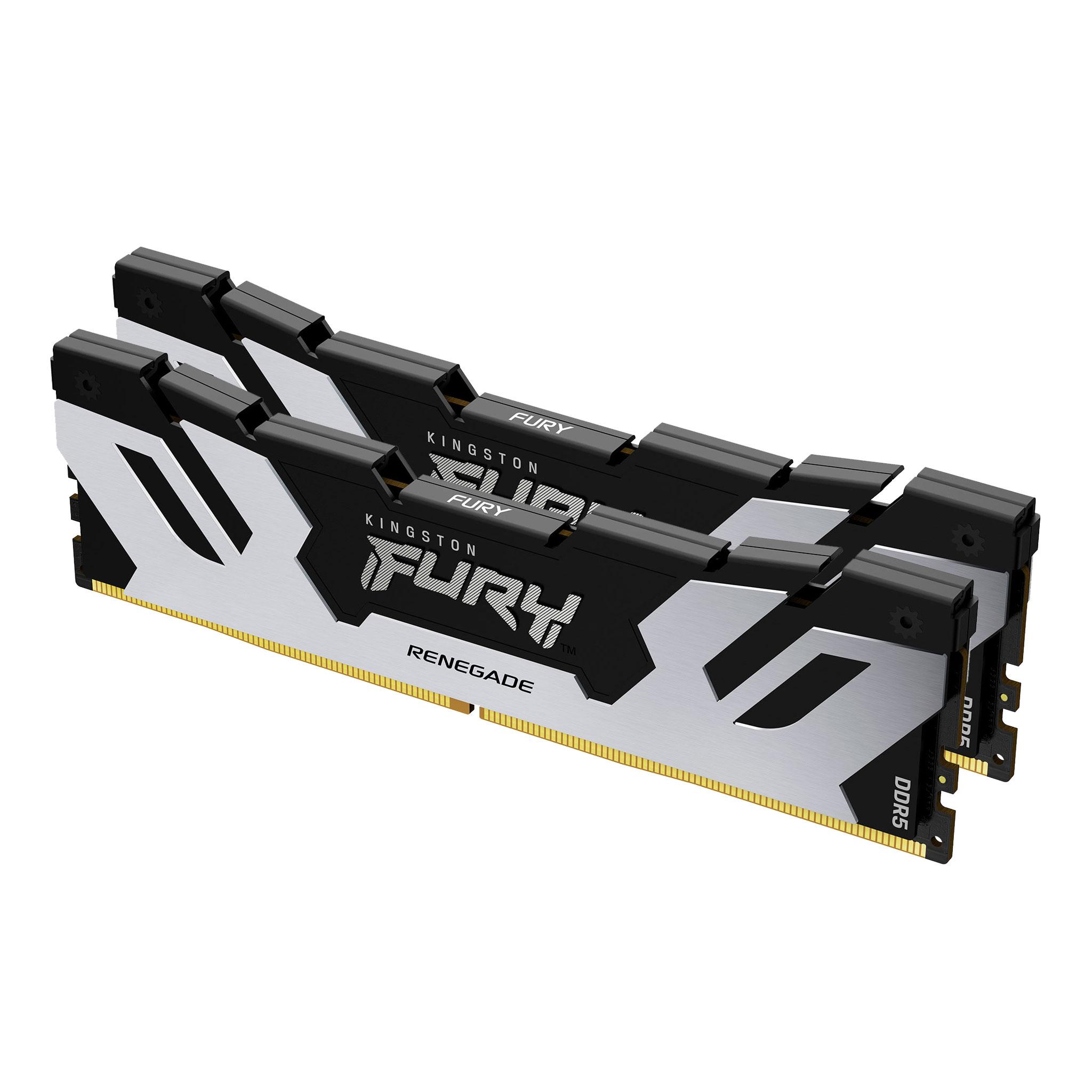 Памет Kingston Fury Renegade Silver/Black 64GB(2x32GB) DDR5 6400MHz CL32 - Intel XMP