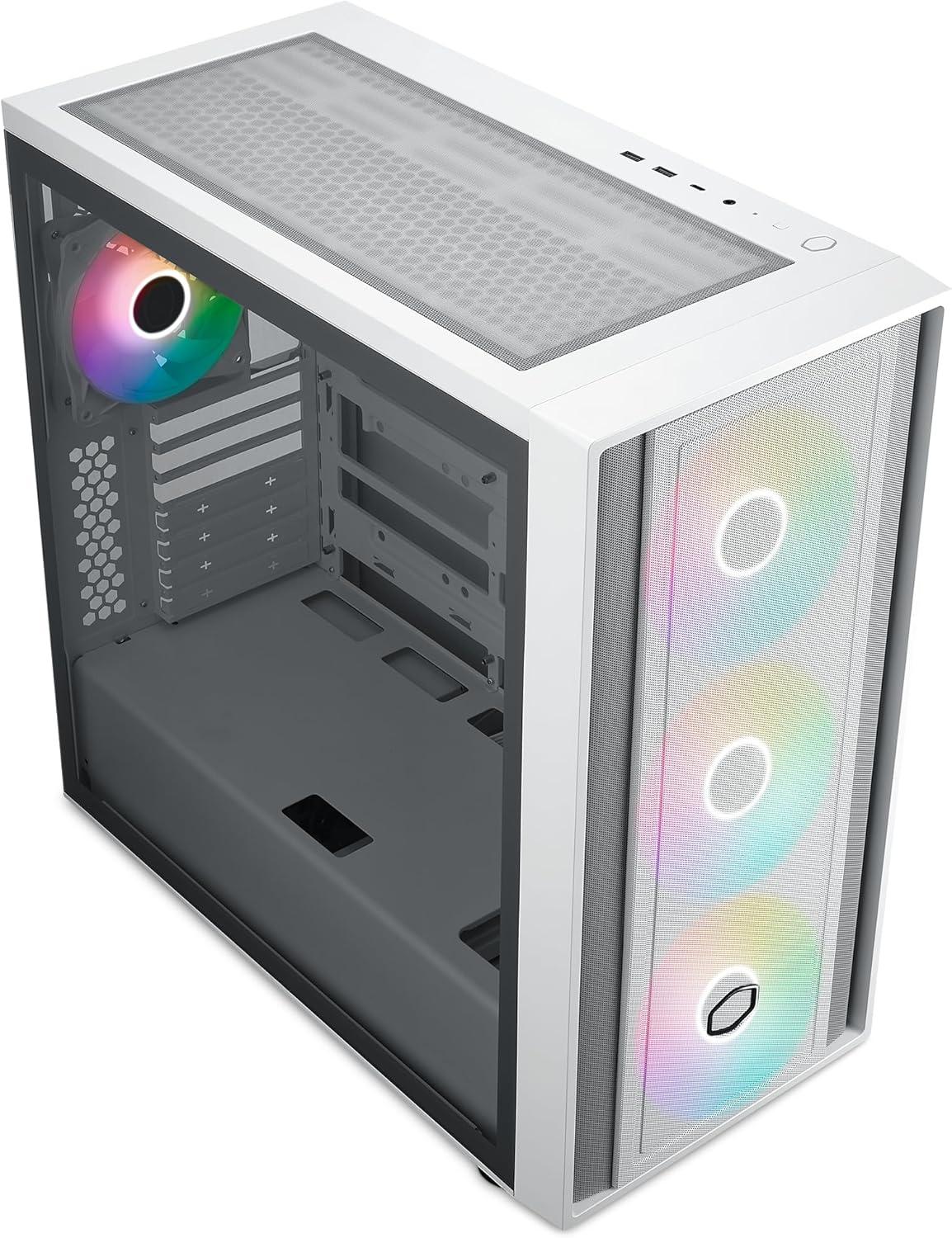 Кутия CoolerMaster MasterBox 600 - White ARGB-2