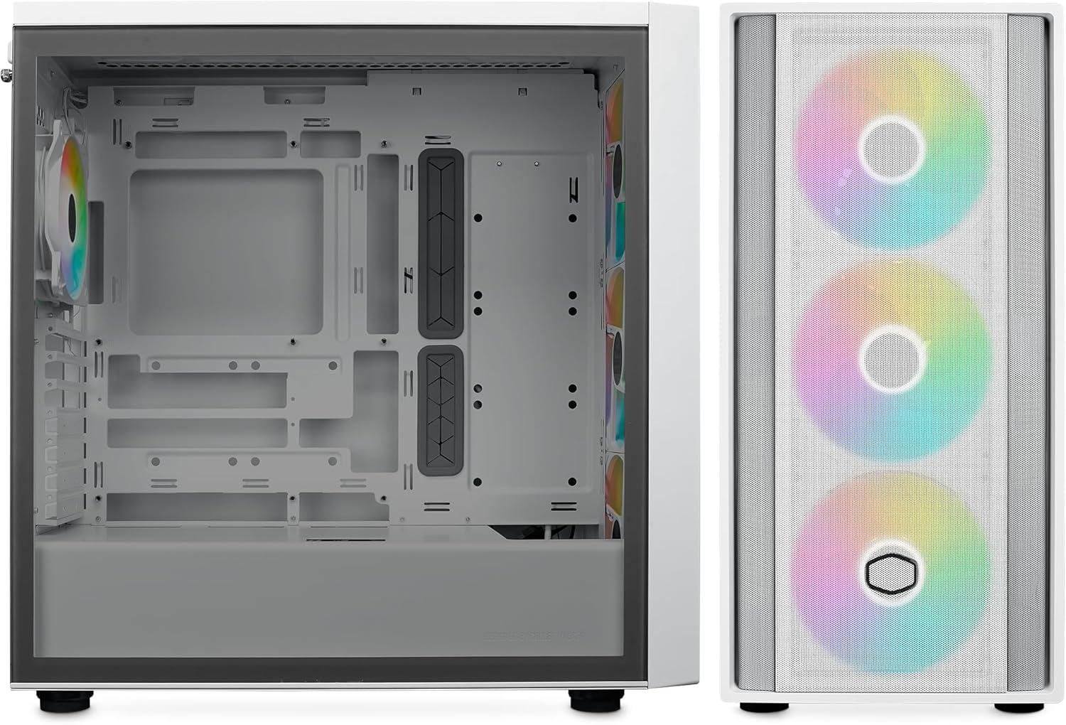 Кутия CoolerMaster MasterBox 600 - White ARGB-3