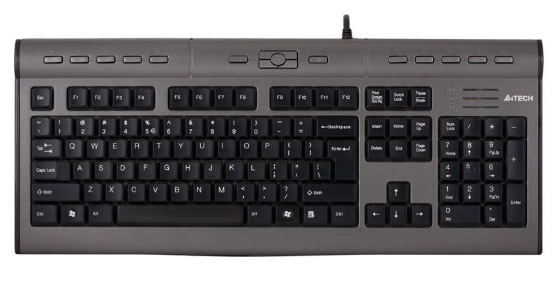 Mултимедийна клавиатура A4TECH KL-7MUU, изход за микрофон/слушалки, USB порт-1