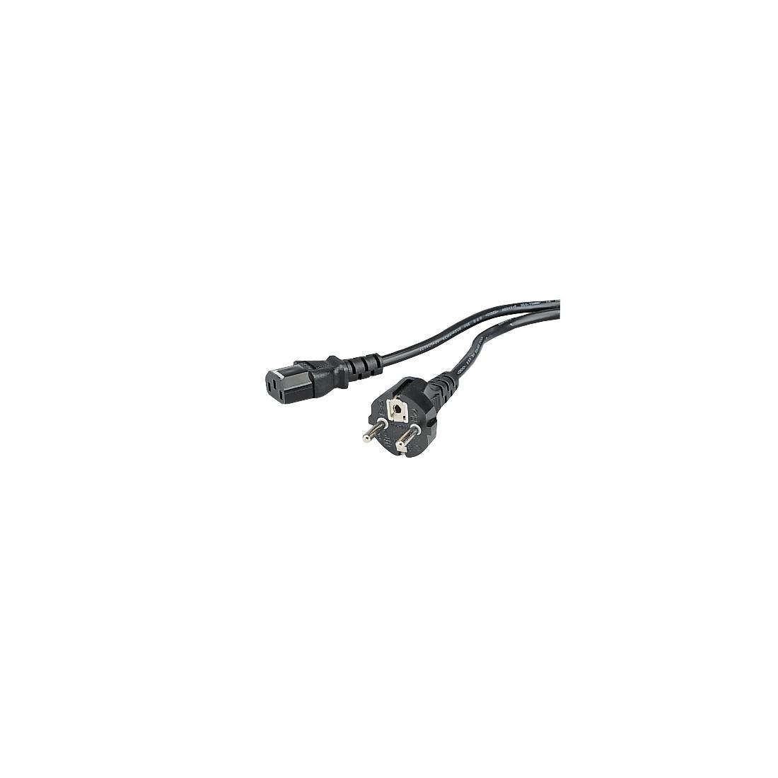 Захранващ кабел за компютър HAMA, Шуко, 3pin женско, 1.5 m, Черен, Bulk