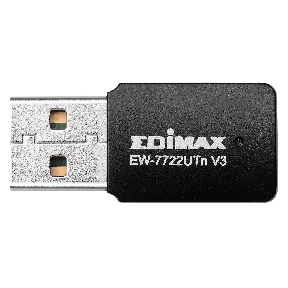 Безжичен мини адаптер EDIMAX EW-7722UTN V3, USB, Realtek, 2.4Ghz, 802.11n/g/b-2