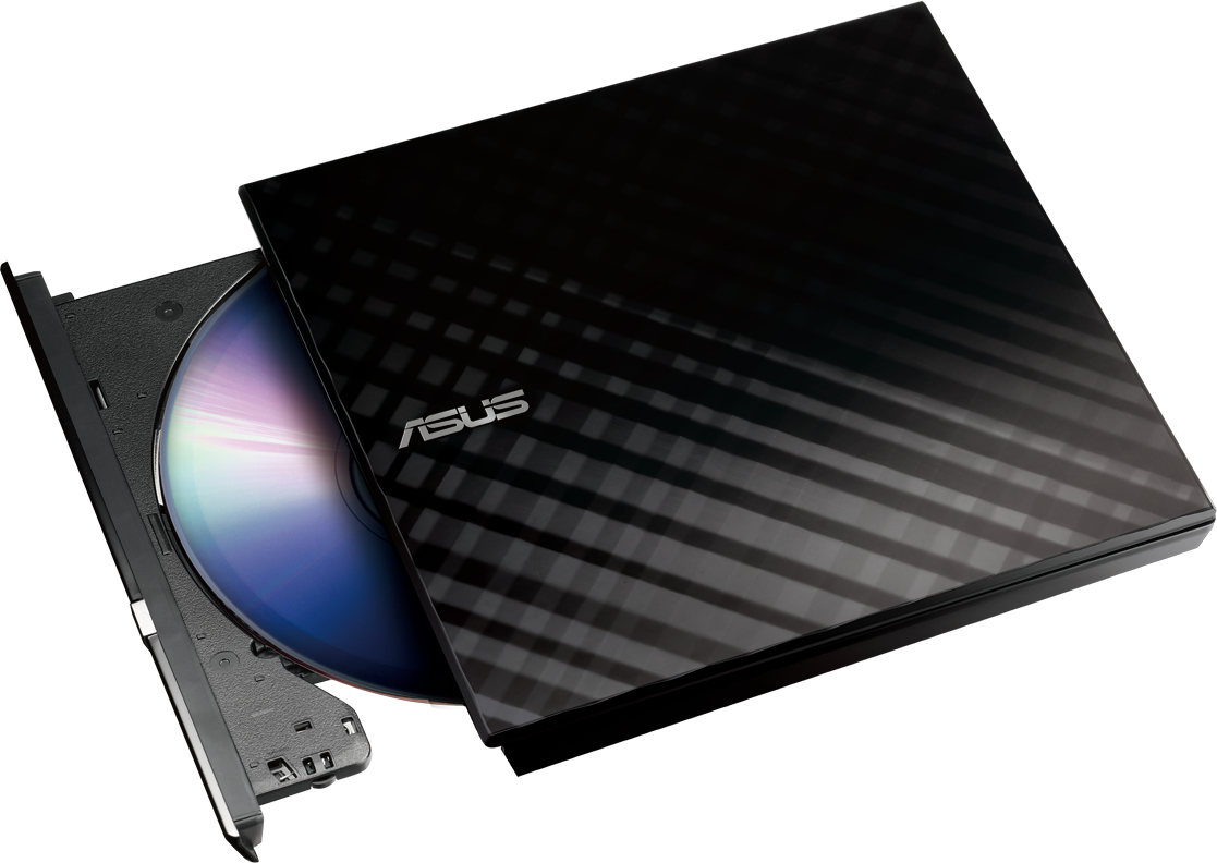 Външно USB DVD записващо устройство ASUS SDRW-08D2S-U LITE, USB 2.0, черно