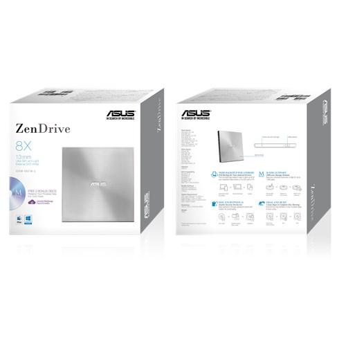 Външно USB DVD записващо устройство ASUS ZenDrive U7M Ultra-slim, USB 2.0, Сив-4