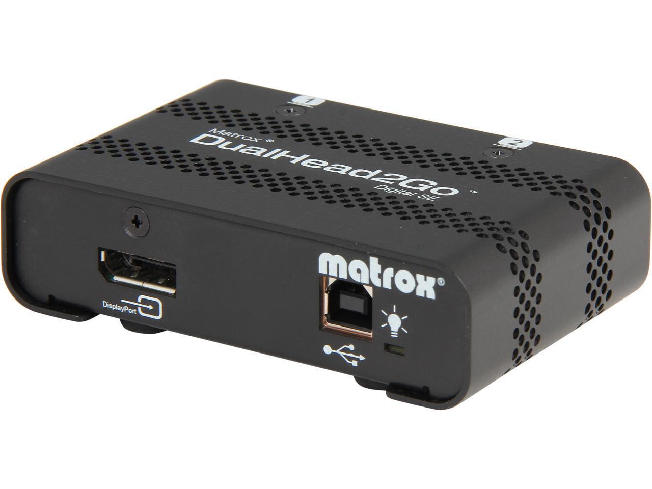 Външен мулти-дисплей адаптер Matrox D2G-DP2D-IF за едновременна работа на 2 монитора с DP вход