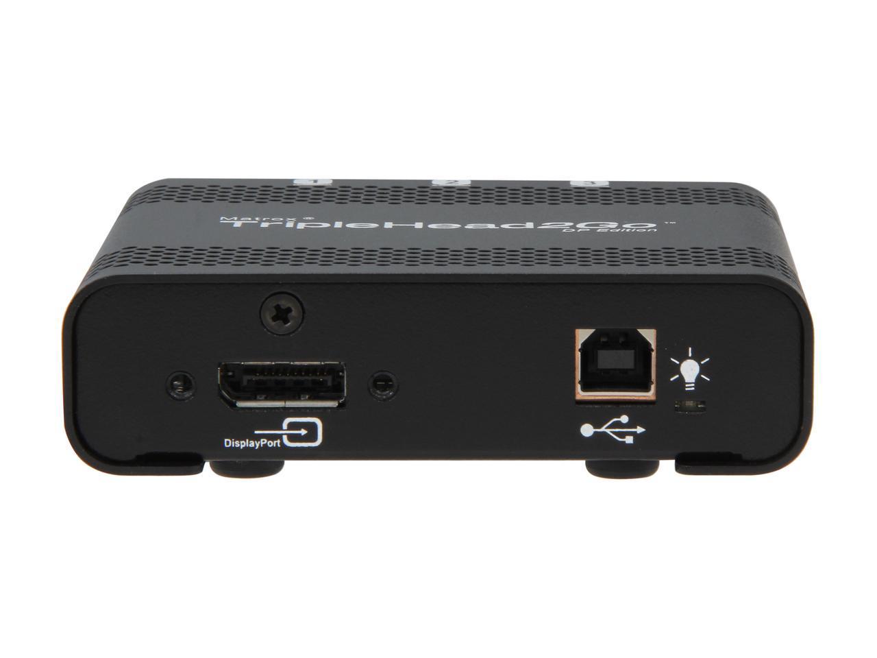 Външен мулти-дисплей адаптер Matrox T2G-DP-MIF за едновременна работа на 3 мониторa с DP вход-2
