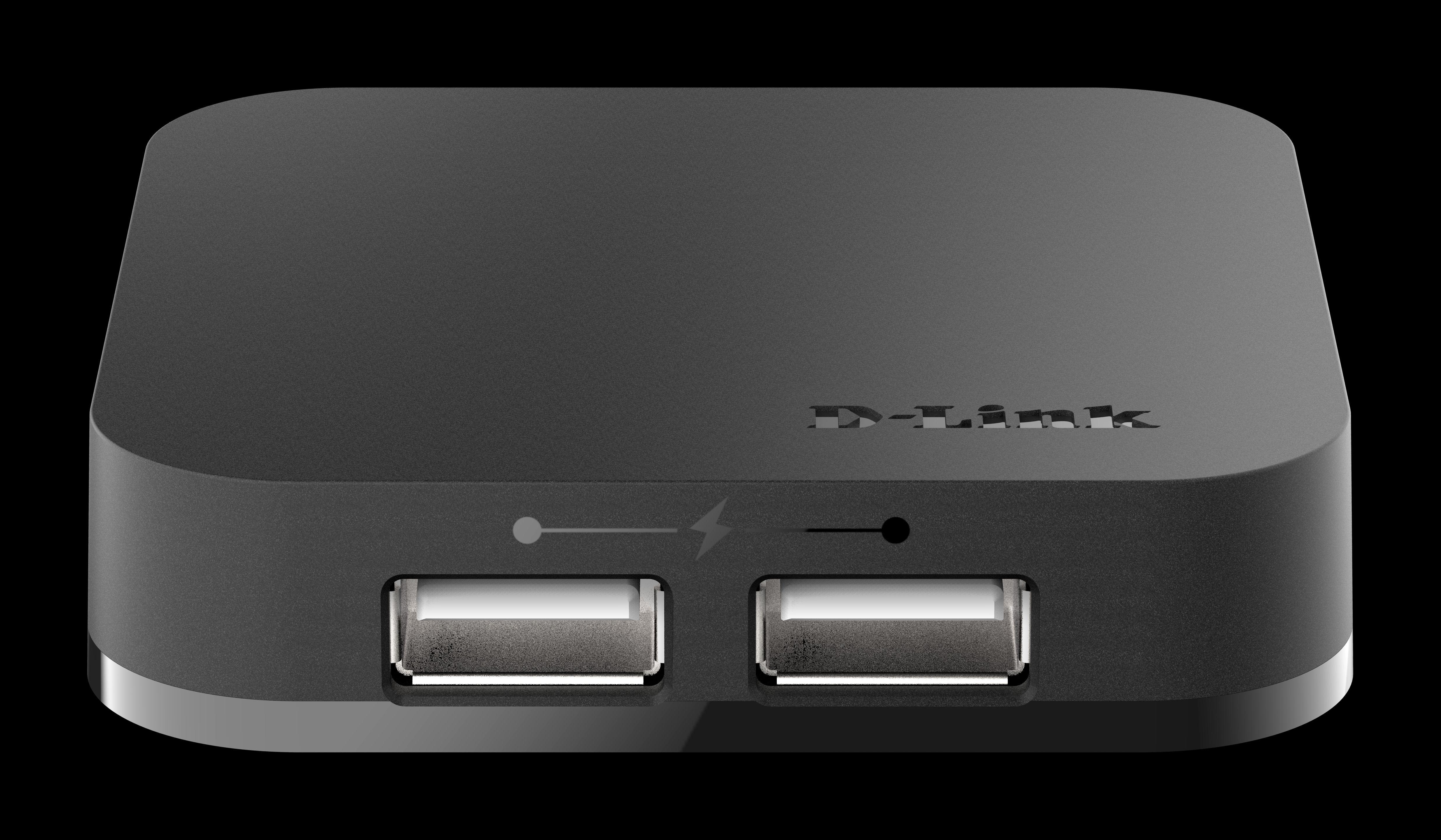 USB хъб D-Link DUB-H4/E със захранване, 4-порта, USB 2.0, Черен-4