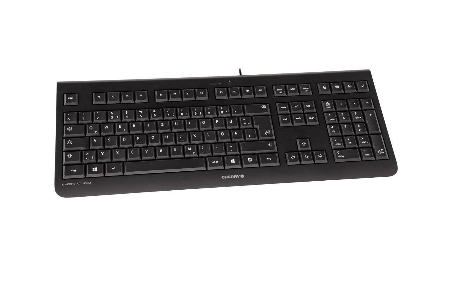 Стандартна клавиатура CHERRY KC 1000, Черен-1