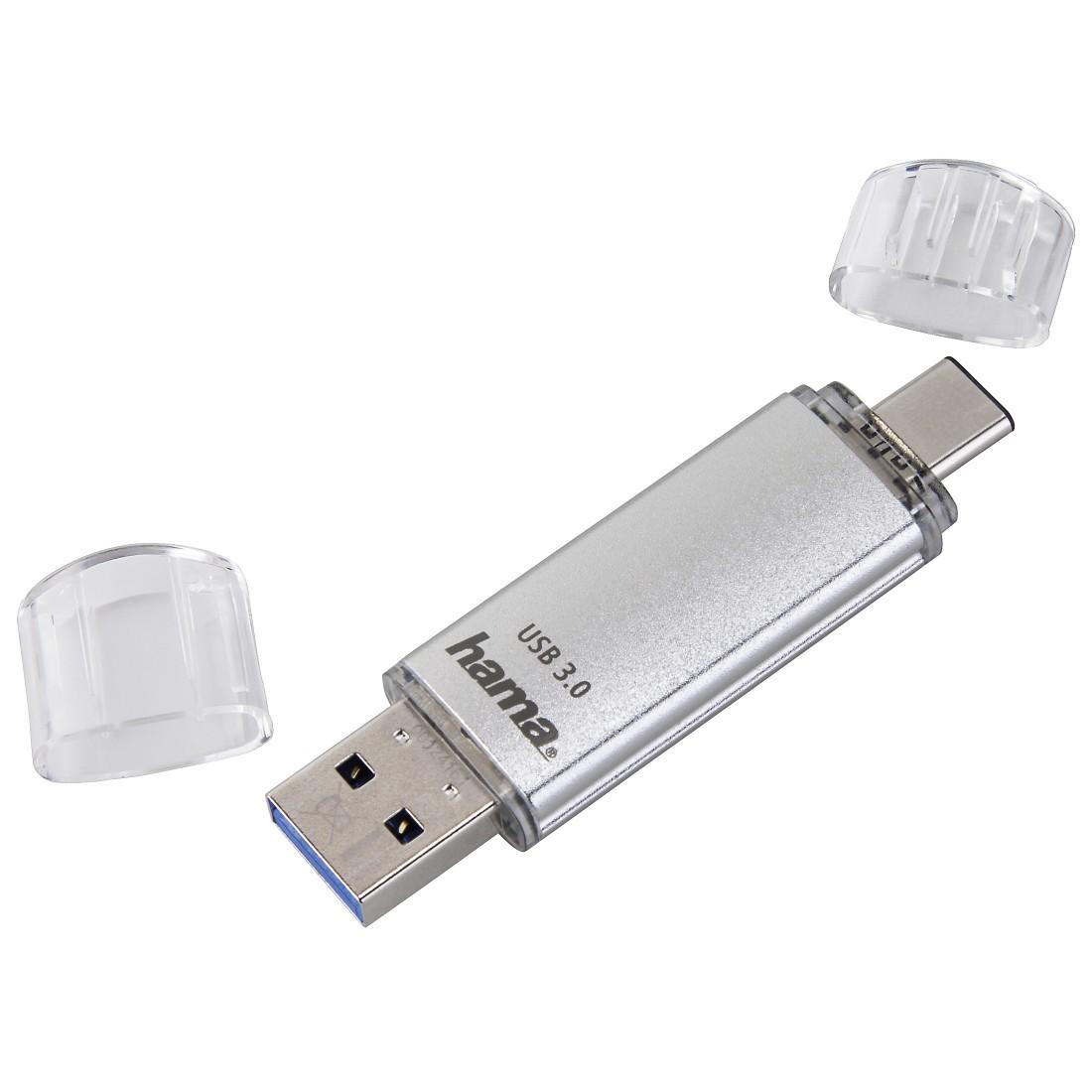USB памет HAMA Тип USB-C Laeta, 64GB, USB 3.1 Type-C, Сребрист-1