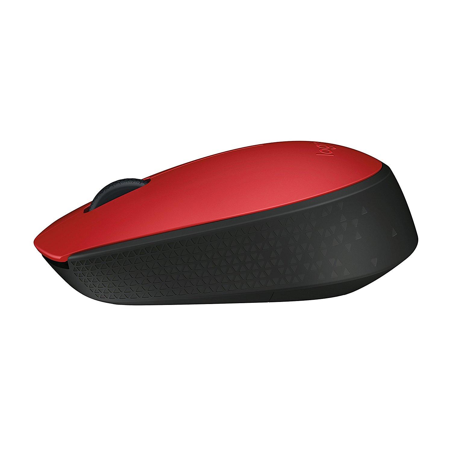 Безжична оптична мишка LOGITECH M171, Червен, USB-3